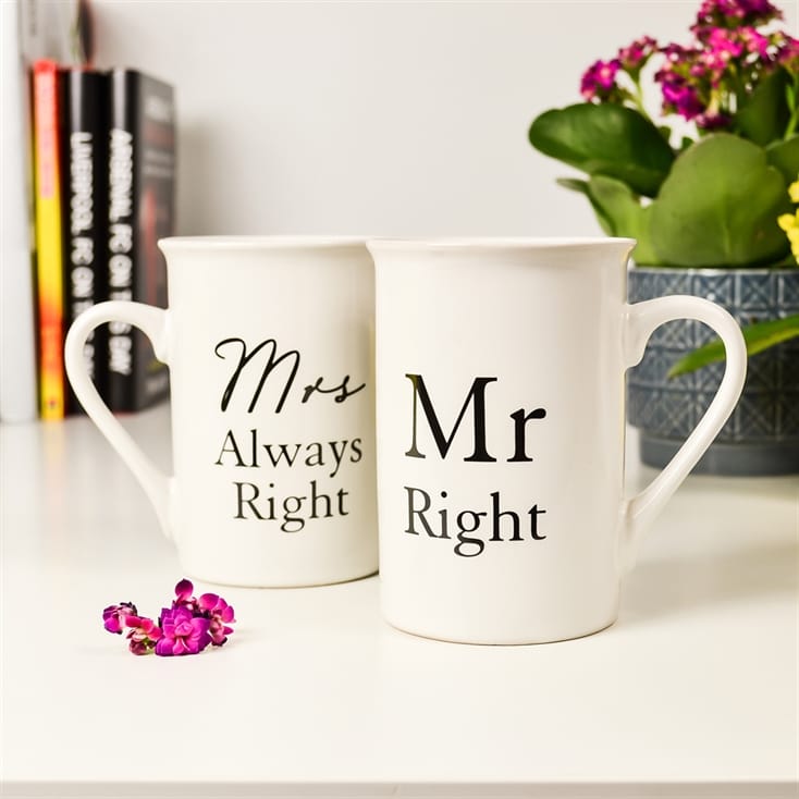 Mr Right Mrs Always Right Mugs