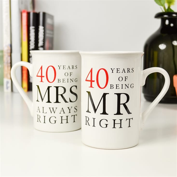 40 Years Of Being Right Anniversary Mug