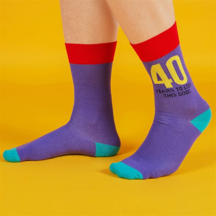 40 Birthday Joke Funny Men's Socks