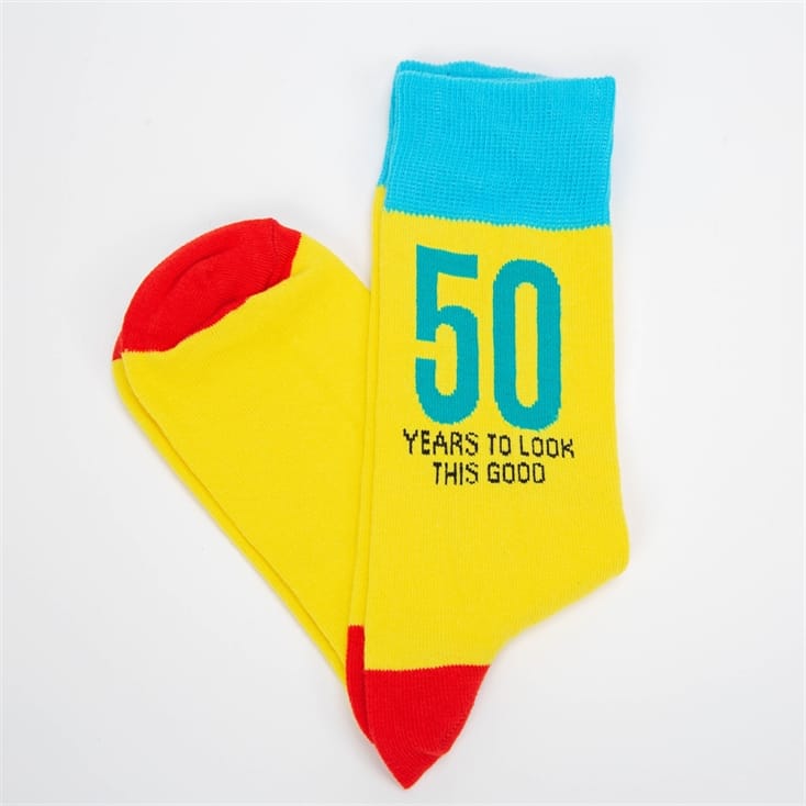 Funny 50th Socks for Men