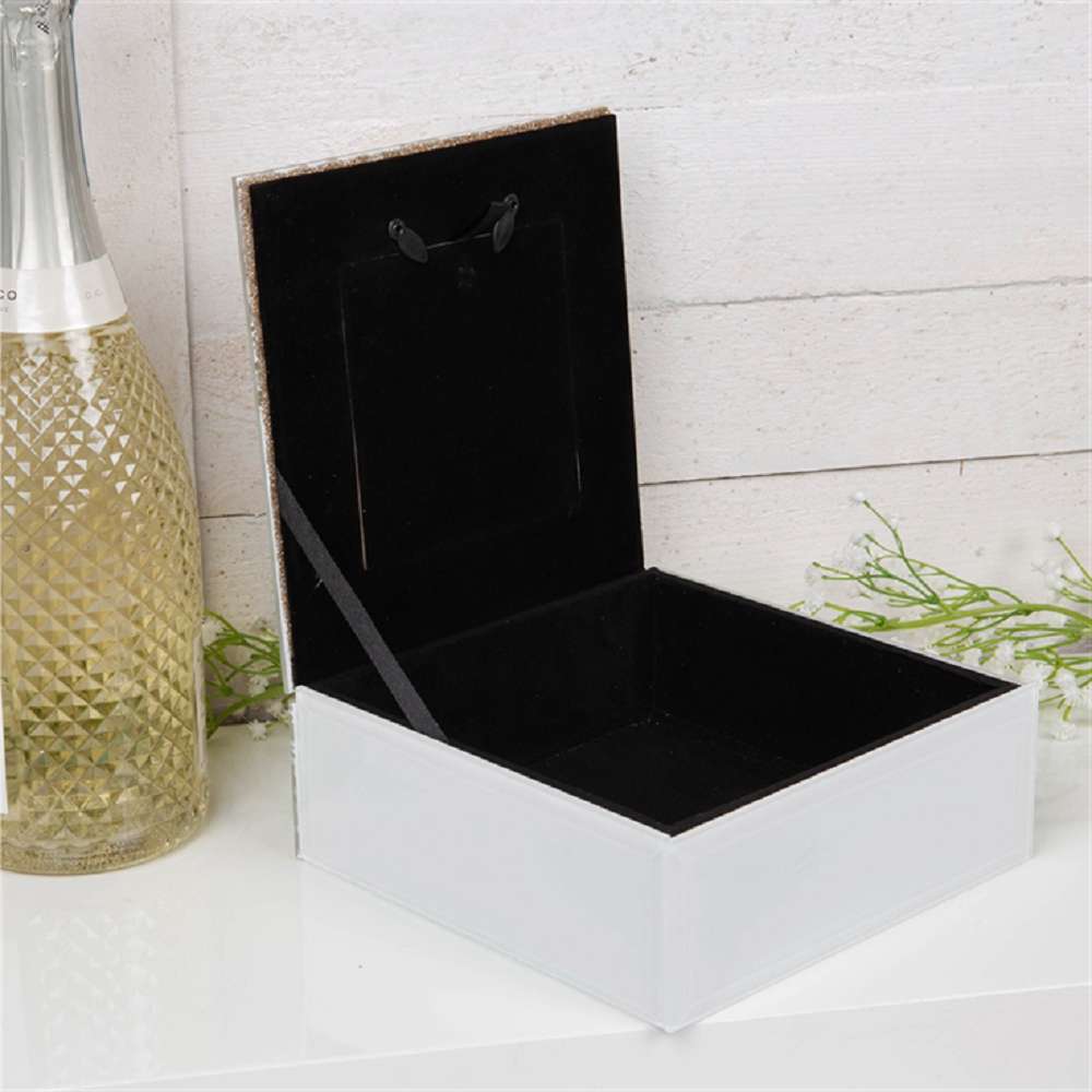 Glass Mr and Mrs Trinket Box with Frame