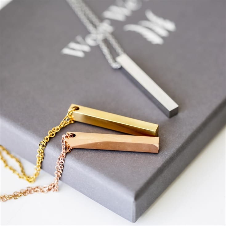 Metal sale bar necklace