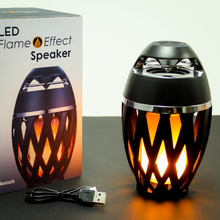 Led flame 2025 bluetooth speaker
