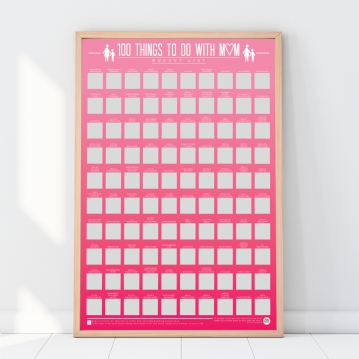 100 Things To Do with Mum Scratch Poster