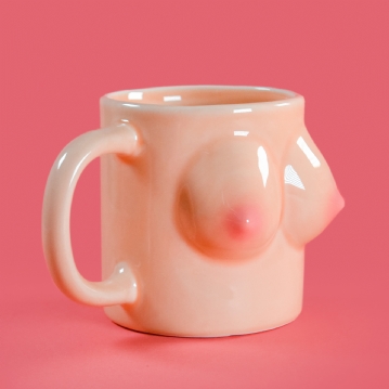 Boob Mug with Removable Bra