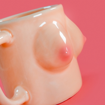 Boob Mug with Removable Bra