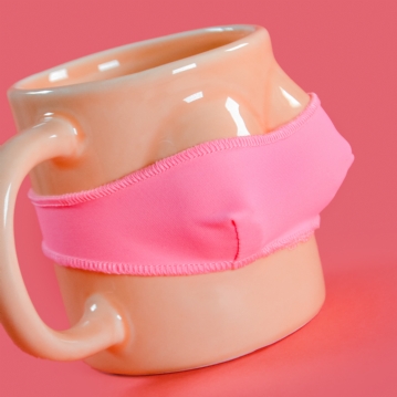Boob Mug with Removable Bra