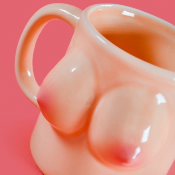 Boob Mug with Removable Bra