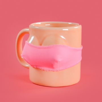 Boob Mug with Removable Bra