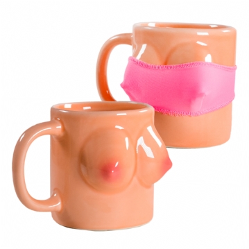 Boob Mug with Removable Bra