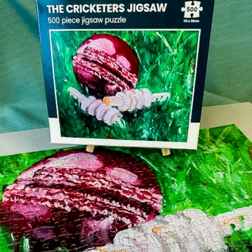 Cricket Ball and Bails 500 Piece Jigsaw Puzzle