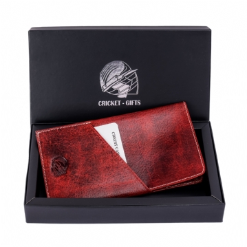 Cricket Buffalo Red Leather Glasses Case