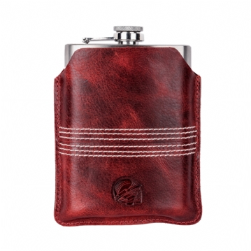 Buffalo Leather Cricket Hip Flask