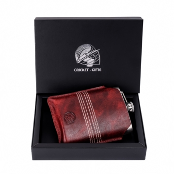 Buffalo Leather Cricket Hip Flask