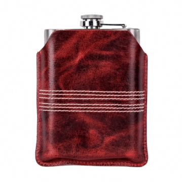 Buffalo Leather Cricket Hip Flask