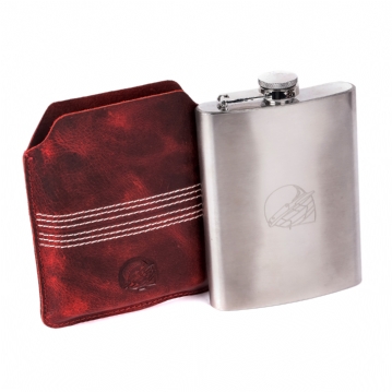 Buffalo Leather Cricket Hip Flask