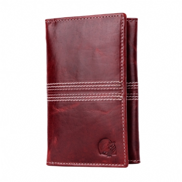 Cricket Buffalo Red Leather Travel Wallet