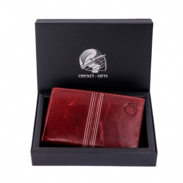Cricket Buffalo Red Leather Travel Wallet