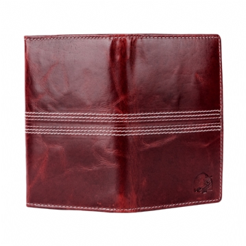 Cricket Buffalo Red Leather Travel Wallet