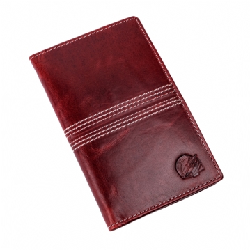 Cricket Buffalo Red Leather Travel Wallet
