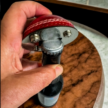 Half Cricket Ball Bottle Opener