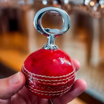 Real Cricket Ball Bottle Opener