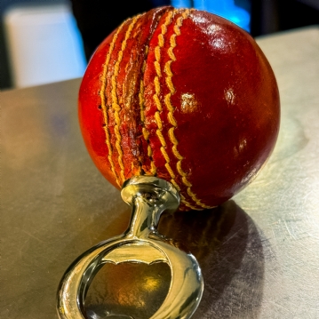 Real Cricket Ball Bottle Opener