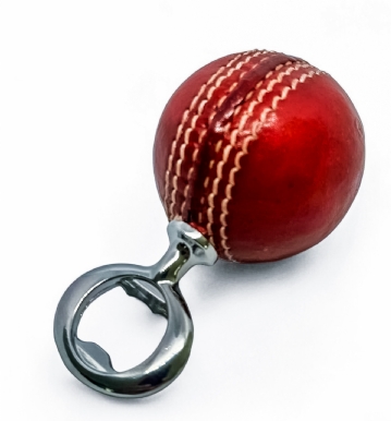 Real Cricket Ball Bottle Opener