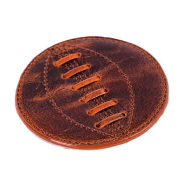 Rugby Buffalo Leather Coaster