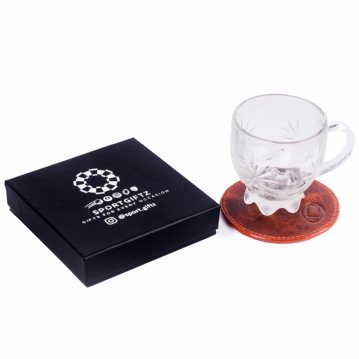 Rugby Buffalo Leather Coaster