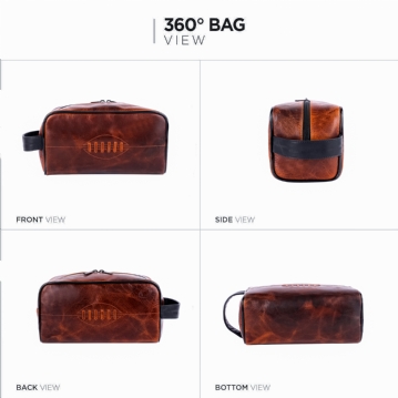 Rugby Buffalo Leather Wash Bag