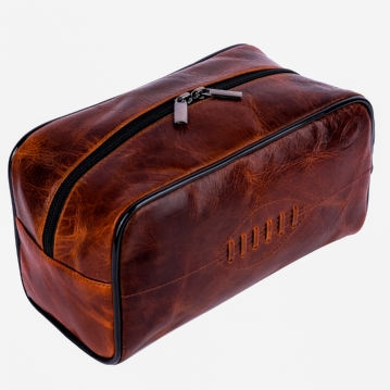 Rugby Buffalo Leather Wash Bag