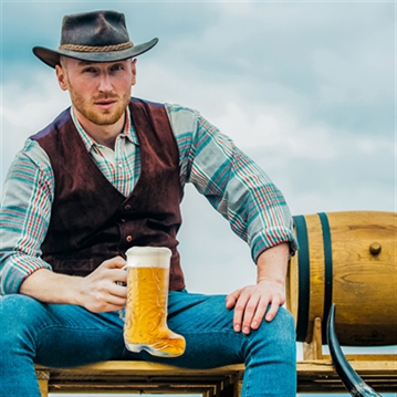 Wild West Cowboy Boot Pint Glass