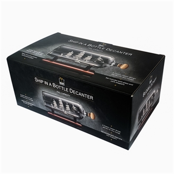 Classic Ship in a Bottle Glass Decanter