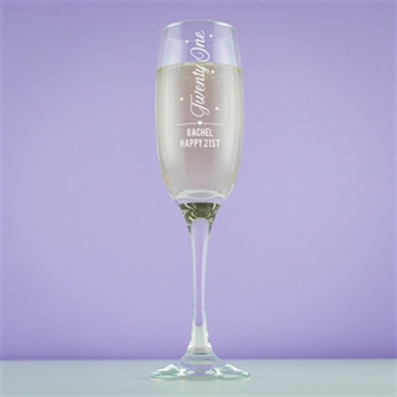 Personalised 21st Birthday Prosecco Glass