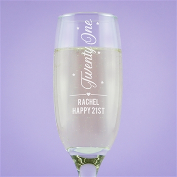 Personalised 21st Birthday Prosecco Glass