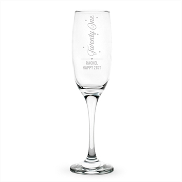 Personalised 21st Birthday Prosecco Glass
