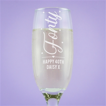 Personalised 40th Birthday Prosecco Glass