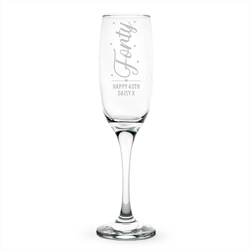 Personalised 40th Birthday Prosecco Glass