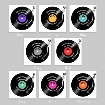 Personalised 50th Birthday Retro Record Cushion