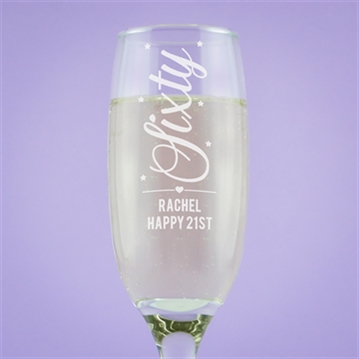Personalised 60th Birthday Prosecco Glass