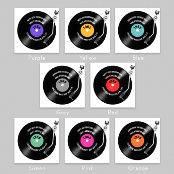 60th Birthday Retro Record Personalised Cushion