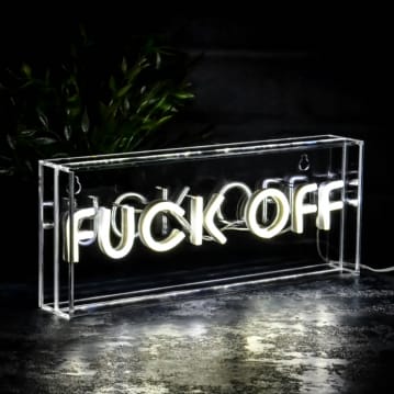 F Off Neon Acrylic Box Light
