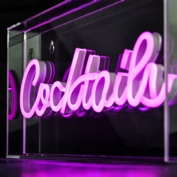 Cocktails Neon Wall Light