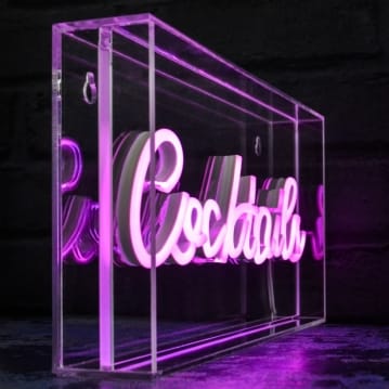 Cocktails Neon Wall Light