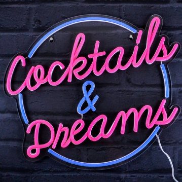 Cocktails & Dreams Neon Wall Light