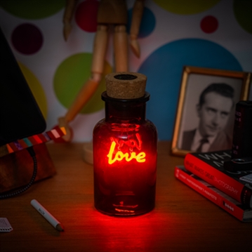 Love LED Neon Message in a Bottle Light