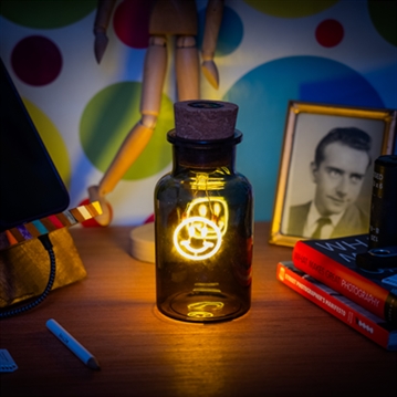 Smiley LED Neon Message in a Bottle Light