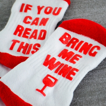 if you can read this bring wine socks