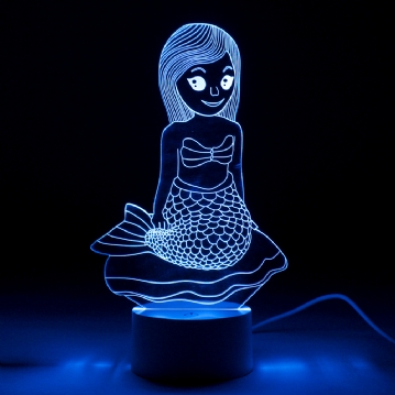 Optical Illusion Colour Changing 3D Lamps with Touch Control